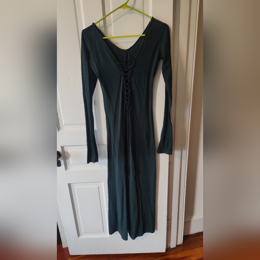 Toonzshop Yggdrazil Lace Up Maxi Dress